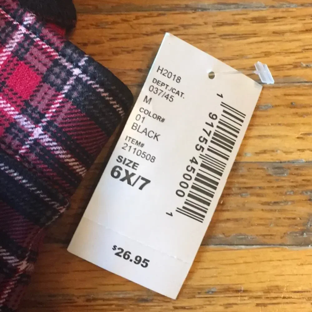 Girls Plaid Ponte Knit Pull On Jeggings
